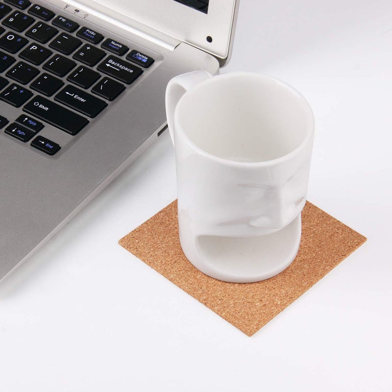 Arroyner 110 Pack Self Adhesive Cork Squares and Round DIY Adhesive Cork Board for Coasters and DIY Crafts - Image 4
